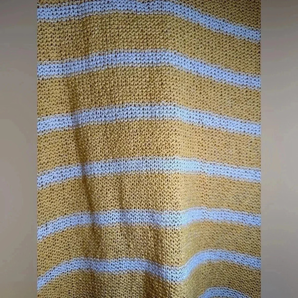 Zara sleeveless vneck yellow striped sweater NWOT size S - Picture 3 of 8